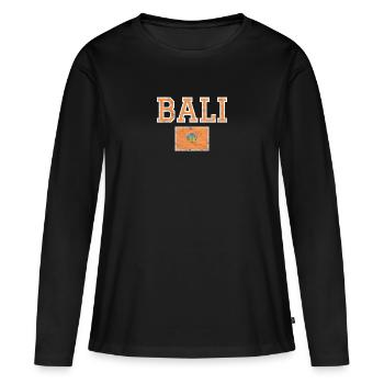 Bali - T-shirt manches longues Premium bio Femme - noir - Devant - Julia (174cm)