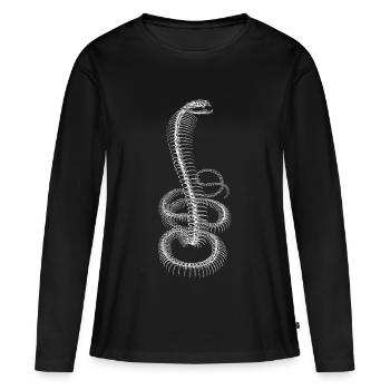 Cobra - T-shirt manches longues Premium bio Femme - noir - Devant - Julia (174cm)