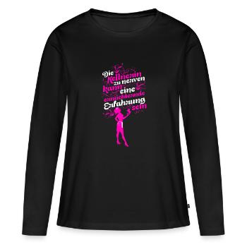 Kellnerin nerven - Frauen Premium Bio Langarmshirt - Schwarz - Vorne - Julia (174cm)