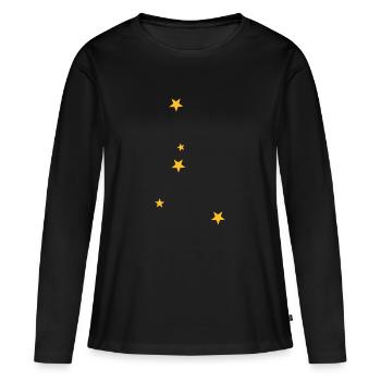 constellation de Cancer - T-shirt manches longues Premium bio Femme - noir - Devant - Julia (174cm)