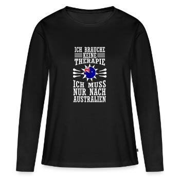 Australien - Frauen Premium Bio Langarmshirt - Schwarz - Vorne - Julia (174cm)