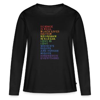 LGBT Gay Pride Homosexualité - T-shirt manches longues Premium bio Femme - noir - Devant - Julia (174cm)
