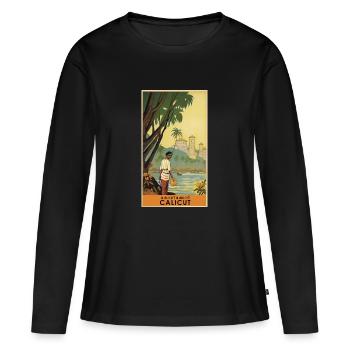 Affiche vintage classique de Calicut - T-shirt manches longues Premium bio Femme - noir - Devant - Julia (174cm)