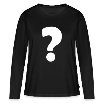 fragezeichen 1 - Frauen Premium Bio Langarmshirt - Schwarz - Vorne - Julia (174cm)