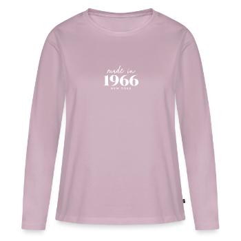 Made 1966 in New York. Cute Birthday Party - Frauen Premium Bio Langarmshirt - Altrosa - Vorne - Julia (174cm)