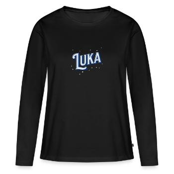 Luka name personalized - Women's Premium Organic Long Sleeve Shirt - black - Front - Julia (174cm)