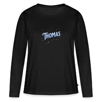 Thomas names personalized - Women's Premium Organic Long Sleeve Shirt - black - Front - Julia (174cm)