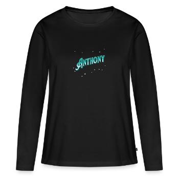 Anthony name personalized - Women's Premium Organic Long Sleeve Shirt - black - Front - Julia (174cm)
