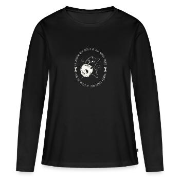 Trink aus dem Schädel deiner Feinde Falsche - Frauen Premium Bio Langarmshirt - Schwarz - Vorne - Julia (174cm)