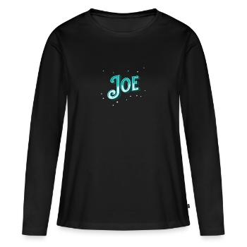 Joe nom personnalisé - T-shirt manches longues Premium bio Femme - noir - Devant - Julia (174cm)