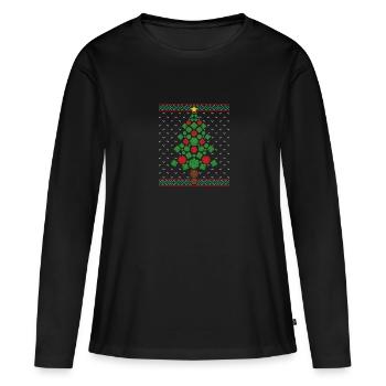 RPG Jeu de plateau Noël Pen & Paper Game Master - T-shirt manches longues Premium bio Femme - noir - Devant - Julia (174cm)