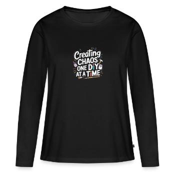 Cool Diy Queen of DIY Crafts - Women's Premium Organic Long Sleeve Shirt - black - Front - Julia (174cm)