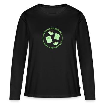 Event Manager Event Event Manager - Women's Premium Organic Long Sleeve Shirt - black - Front - Julia (174cm)