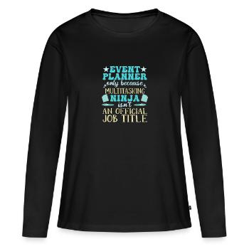 Event Manager Event Event Manager - Women's Premium Organic Long Sleeve Shirt - black - Front - Julia (174cm)