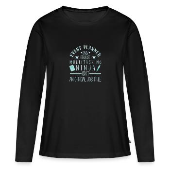 Event Manager Event Event Manager - Women's Premium Organic Long Sleeve Shirt - black - Front - Julia (174cm)