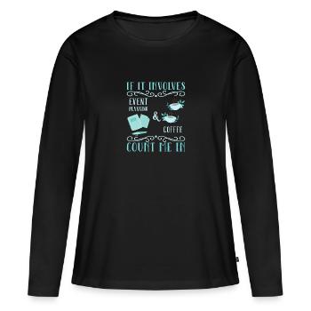 Event Manager Event Event Manager - Women's Premium Organic Long Sleeve Shirt - black - Front - Julia (174cm)