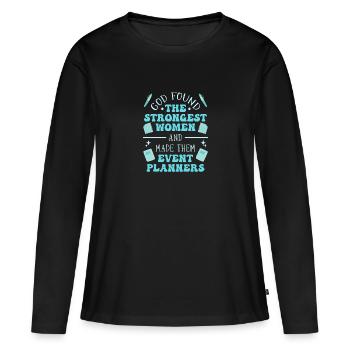 Event Manager Event Event Manager - Women's Premium Organic Long Sleeve Shirt - black - Front - Julia (174cm)