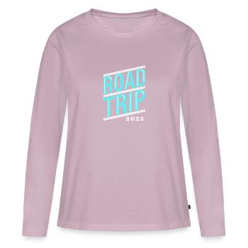 Road Trip - Women's Premium Organic Long Sleeve Shirt - dusky pink - Front - Julia (174cm)