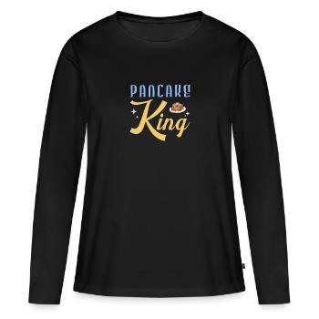 Pfannkuchen - Frauen Premium Bio Langarmshirt - Schwarz - Vorne - Julia (174cm)