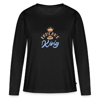 Pfannkuchen - Frauen Premium Bio Langarmshirt - Schwarz - Vorne - Julia (174cm)