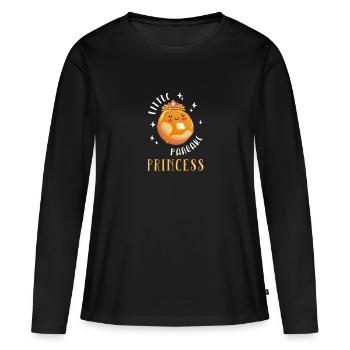 Pfannkuchen - Frauen Premium Bio Langarmshirt - Schwarz - Vorne - Julia (174cm)
