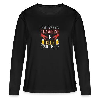 Langusten Languste - Frauen Premium Bio Langarmshirt - Schwarz - Vorne - Julia (174cm)