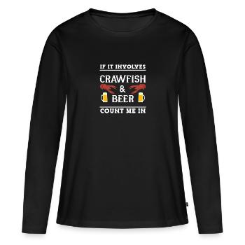 Langusten Languste - Frauen Premium Bio Langarmshirt - Schwarz - Vorne - Julia (174cm)