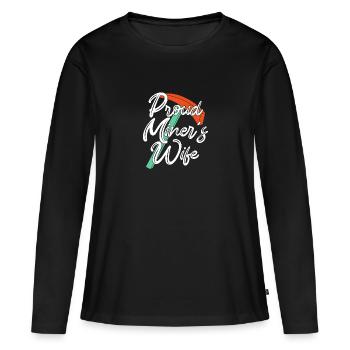 Mine Minenarbeiter - Frauen Premium Bio Langarmshirt - Schwarz - Vorne - Julia (174cm)