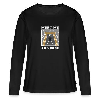 Mine Minenarbeiter - Frauen Premium Bio Langarmshirt - Schwarz - Vorne - Julia (174cm)