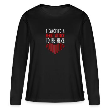 Heart attack survivor - Women's Premium Organic Long Sleeve Shirt - black - Front - Julia (174cm)