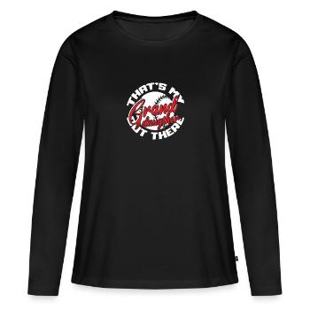 Softball - T-shirt manches longues Premium bio Femme - noir - Devant - Julia (174cm)