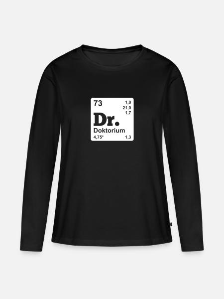 Doktor - Frauen Premium Bio Langarmshirt - Schwarz