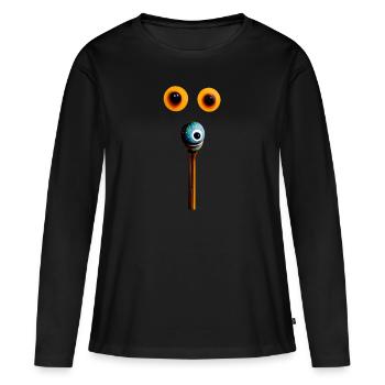 Three-eye eye - Women's Premium Organic Long Sleeve Shirt - black - Front - Julia (174cm)