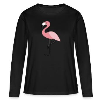 Pink flamingo pink - Women's Premium Organic Long Sleeve Shirt - black - Front - Julia (174cm)