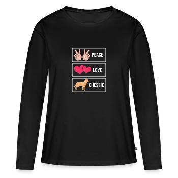 Retriever de la baie de Chesapeake - T-shirt manches longues Premium bio Femme - noir - Devant - Julia (174cm)