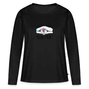 Der Kaffee ist kaputt ... - Frauen Premium Bio Langarmshirt - Schwarz - Vorne - Julia (174cm)