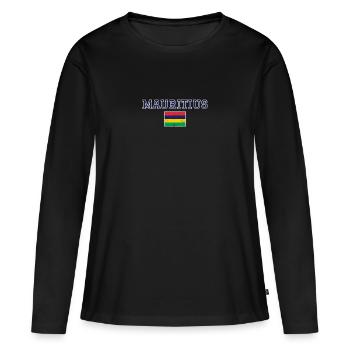 Mauritius - Women's Premium Organic Long Sleeve Shirt - black - Front - Julia (174cm)