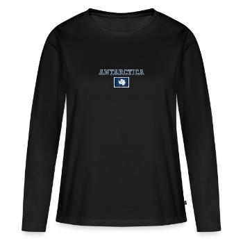 Antarctique - T-shirt manches longues Premium bio Femme - noir - Devant - Julia (174cm)