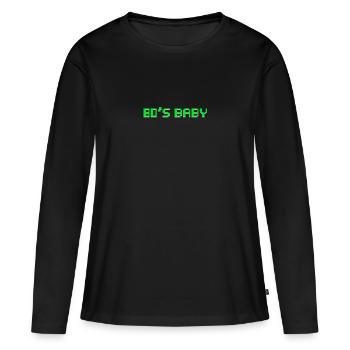 Sur les quatre-vingts bébés - T-shirt manches longues Premium bio Femme - noir - Devant - Julia (174cm)