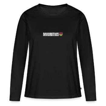Mauritius - Women's Premium Organic Long Sleeve Shirt - black - Front - Julia (174cm)
