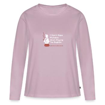Scotland Bagpipe Bagpipe Musician Gift - T-shirt manches longues Premium bio Femme - rose poudré - Devant - Julia (174cm)