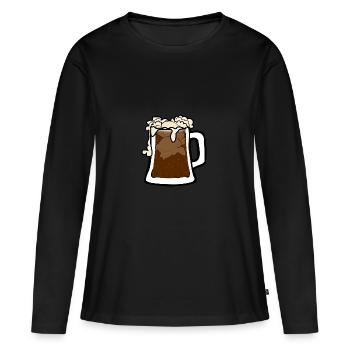 beer pitcher - Frauen Premium Bio Langarmshirt - Schwarz - Vorne - Julia (174cm)
