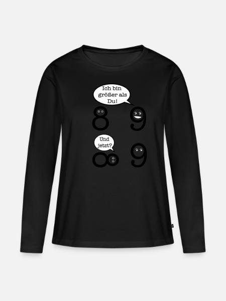 Mathematik Witz - Frauen Premium Bio Langarmshirt - Schwarz