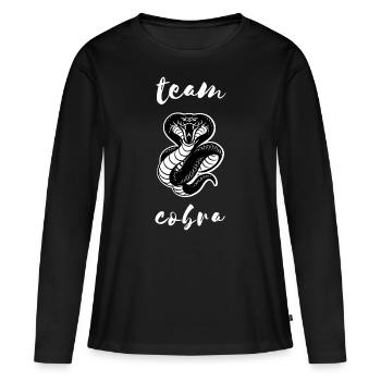 Team Cobra Illustration Serpent Cobra - T-shirt manches longues Premium bio Femme - noir - Devant - Julia (174cm)