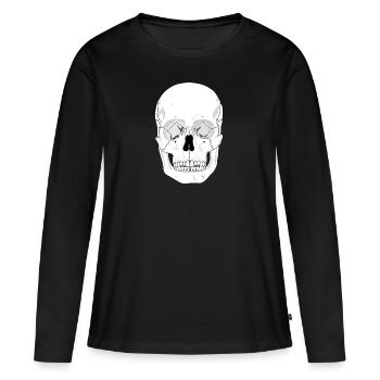 Hallowee n754 - Women's Premium Organic Long Sleeve Shirt - black - Front - Julia (174cm)