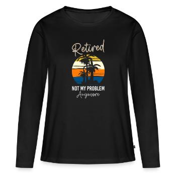Humor Funny The Solution Motto - Women's Premium Organic Long Sleeve Shirt - black - Front - Julia (174cm)