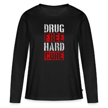 Jeûne sans drogue Articulation saine - T-shirt manches longues Premium bio Femme - noir - Devant - Julia (174cm)