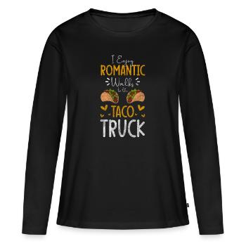 Taco Hunger Hungry Cheese - T-shirt manches longues Premium bio Femme - noir - Devant - Julia (174cm)