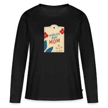 Best mom 11 - Frauen Premium Bio Langarmshirt - Schwarz - Vorne - Julia (174cm)