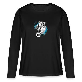Piston force in action - Women's Premium Organic Long Sleeve Shirt - black - Front - Julia (174cm)